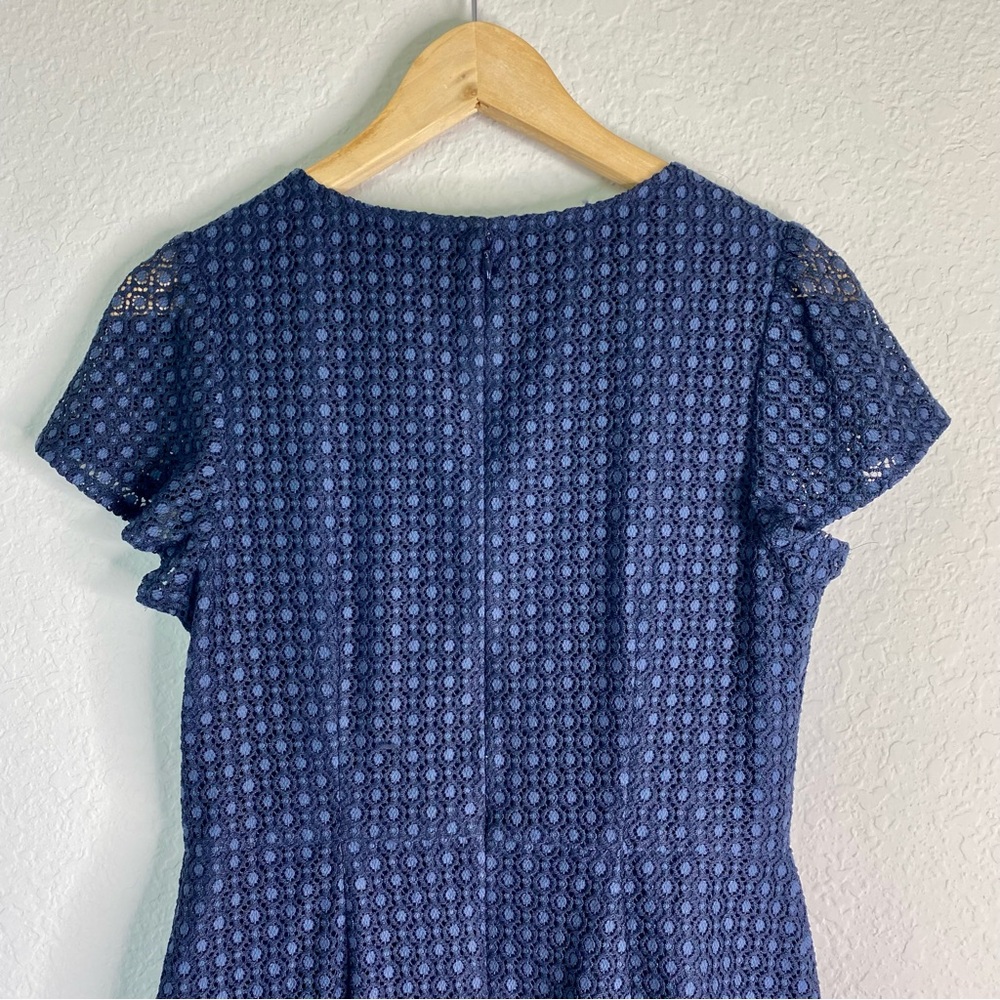 Ann Taylor Loft Navy Crochet Dress - Picture 7 of 11